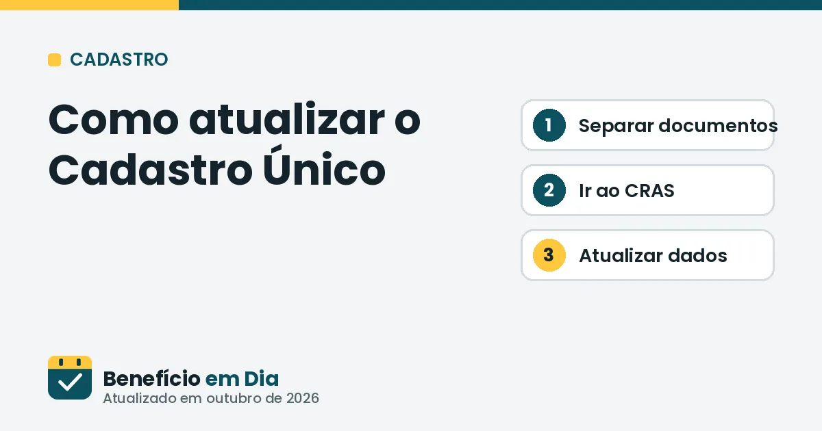 Como atualizar o Cadastro Único